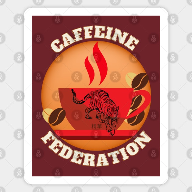 Caffeine Federation - Caffeine Addict Sticker by SEIKA by FP